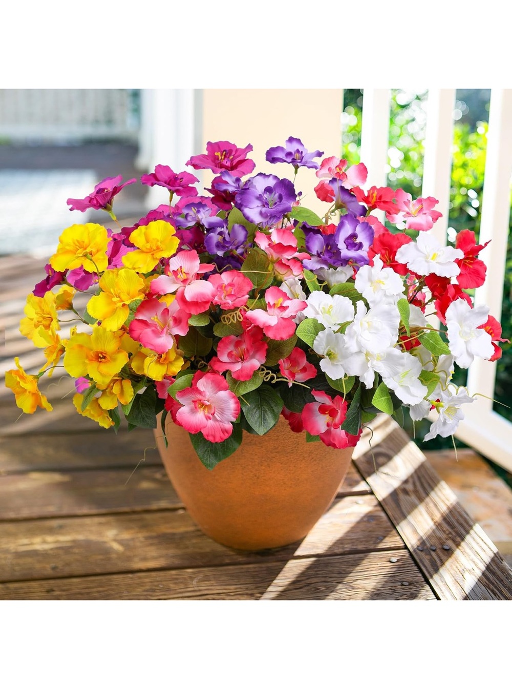 NIP Hibiscus Artificial Flowers for Outdoors Decoration pit not included